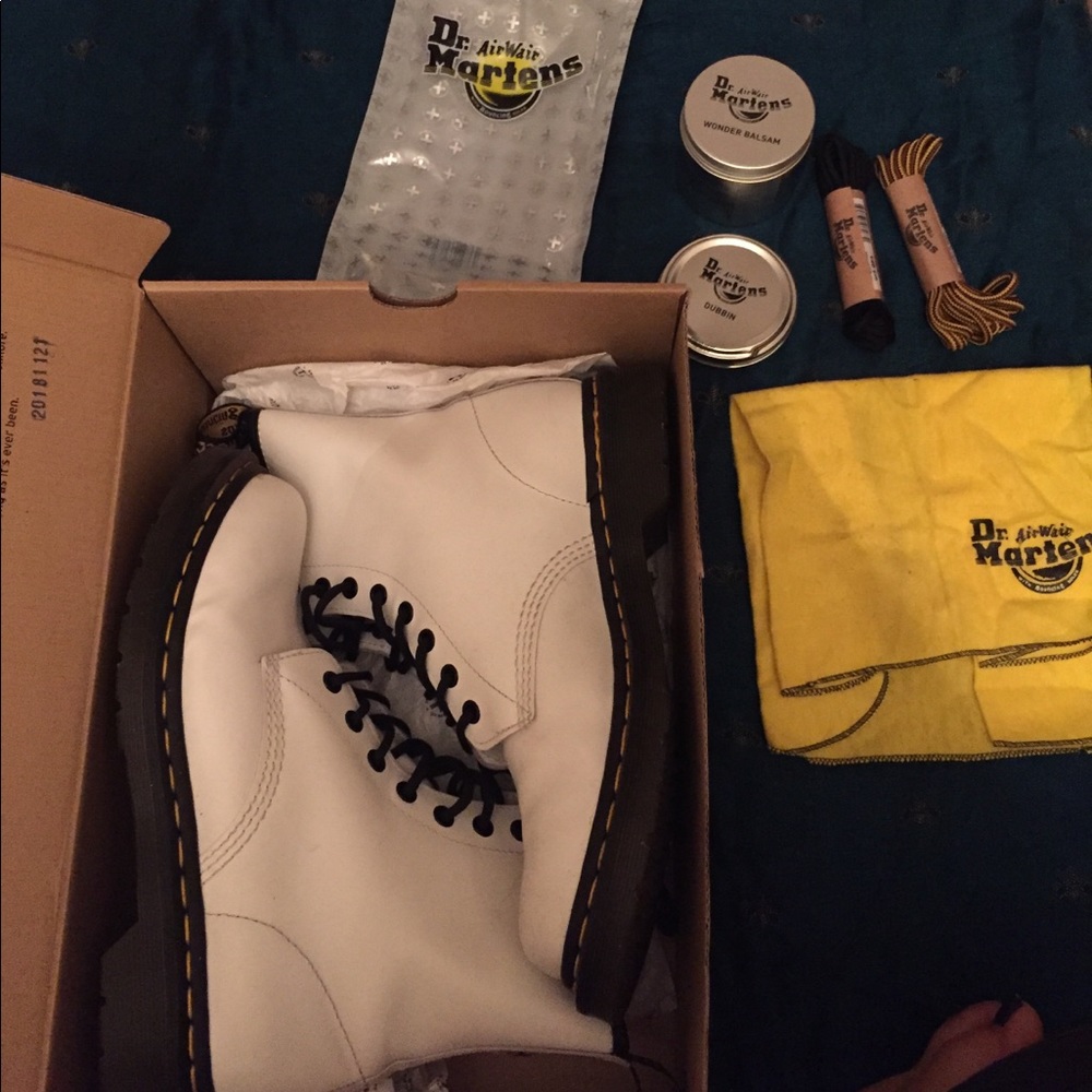 Doc Martin white boots